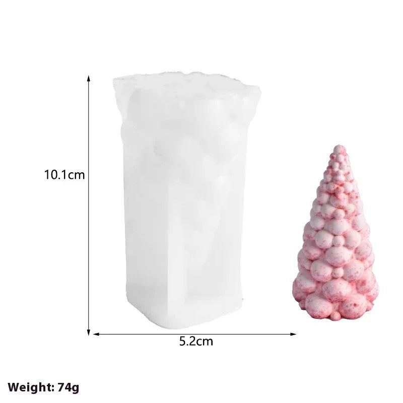 christmas-three-dimensional-bubble-ball-christmas-tree-candle-mould - Viexta