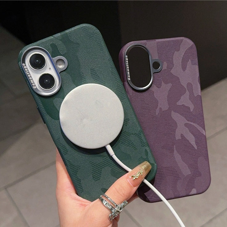 Camouflage Leather iPhone Protective Cover