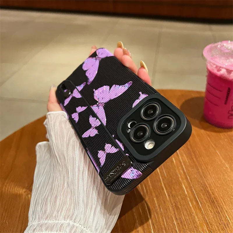 butterfly-wrist-strap-iphone-case - Viexta