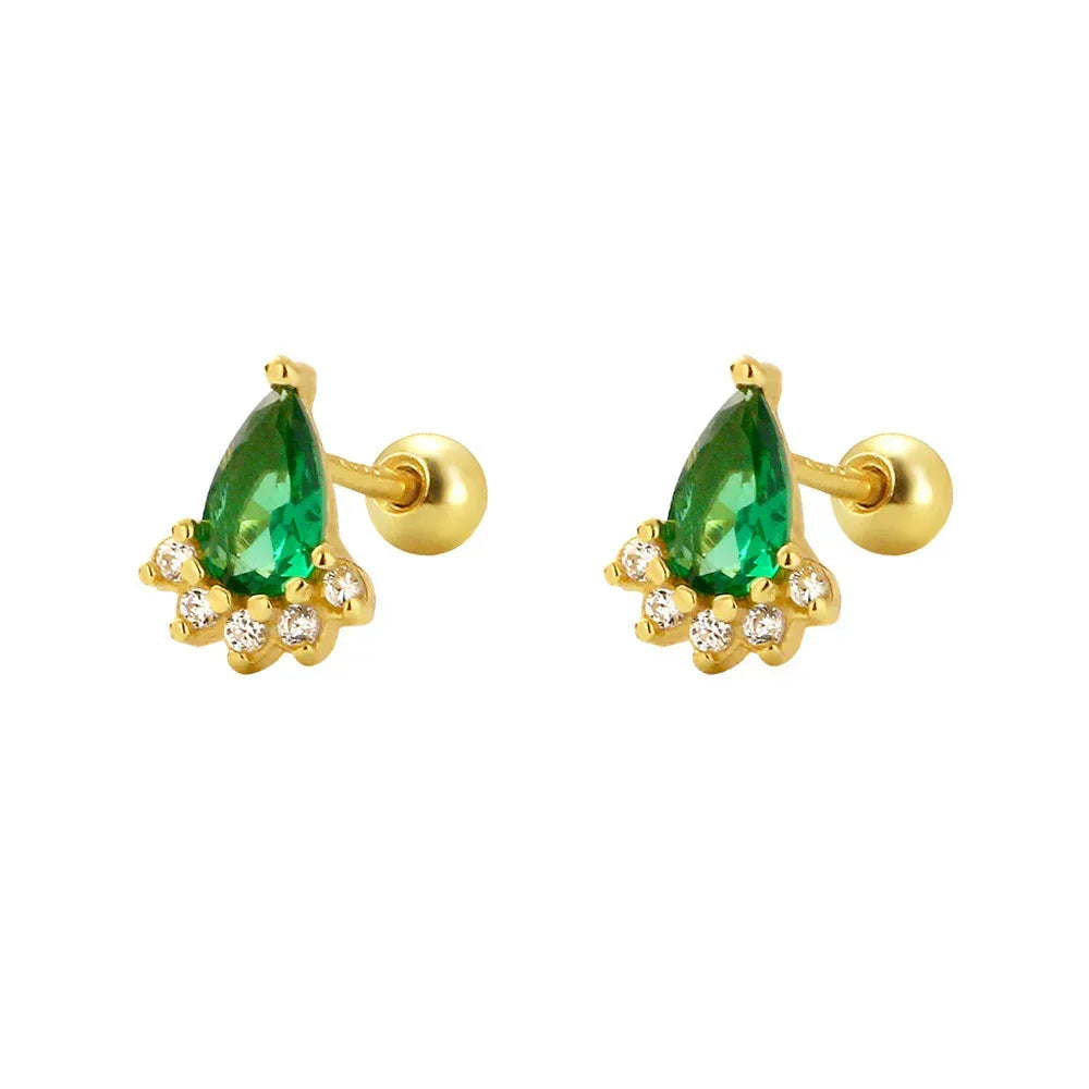 emerald-diamond-screw-ear-studs - Viexta