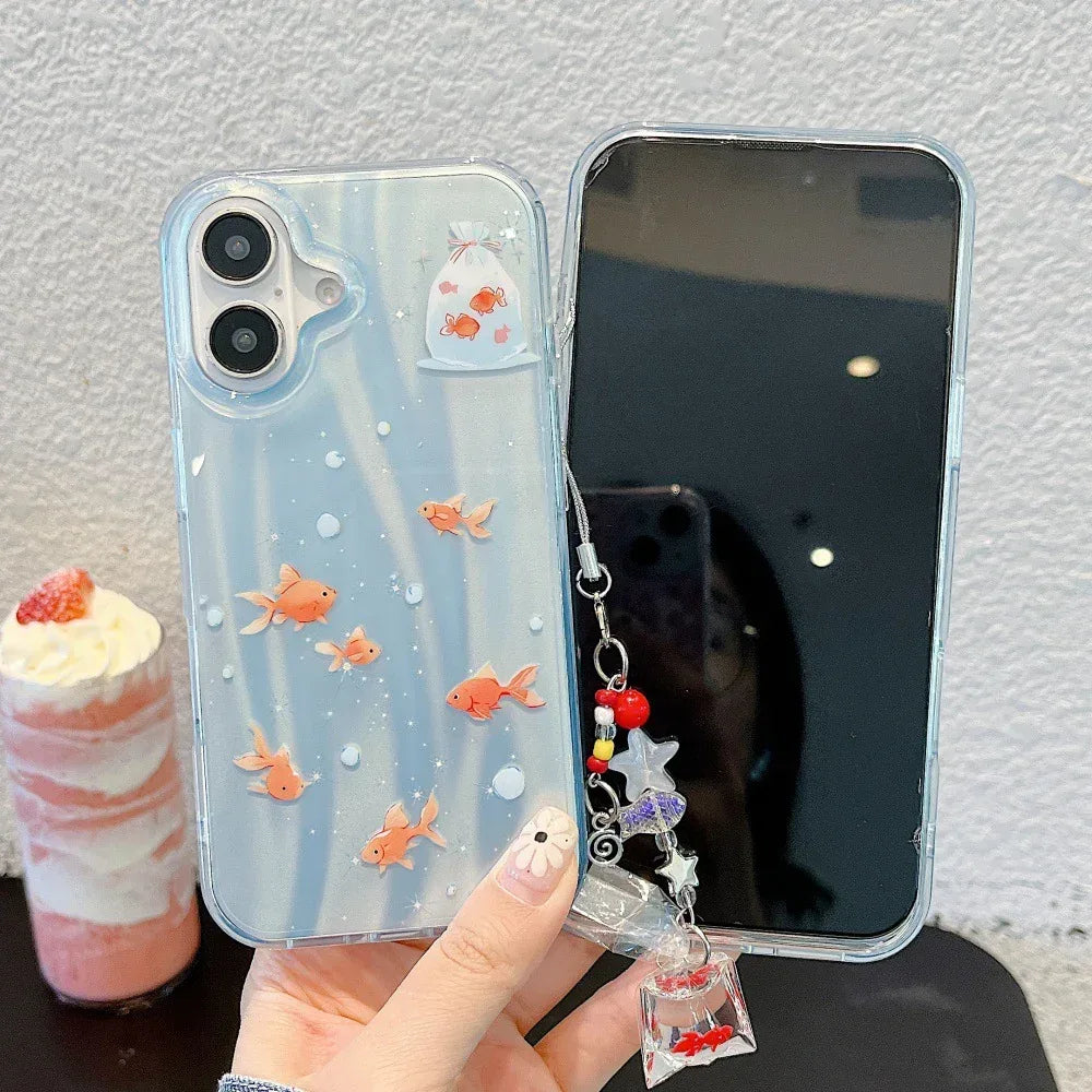 Goldfish Laser Cartoon iPhone Case - Viexta