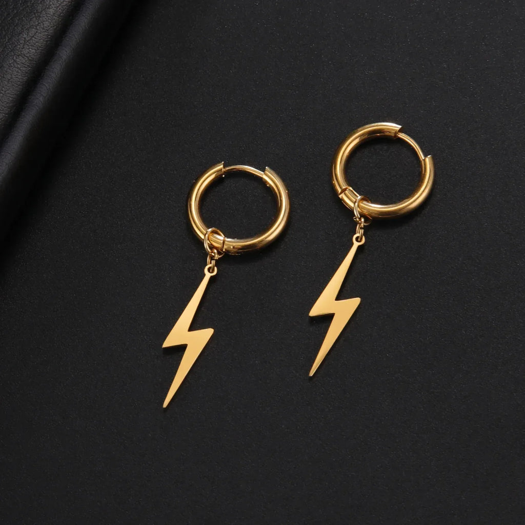Wild Stainless Steel Lightning Earrings - Viexta