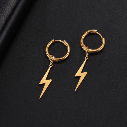 Wild Stainless Steel Lightning Earrings