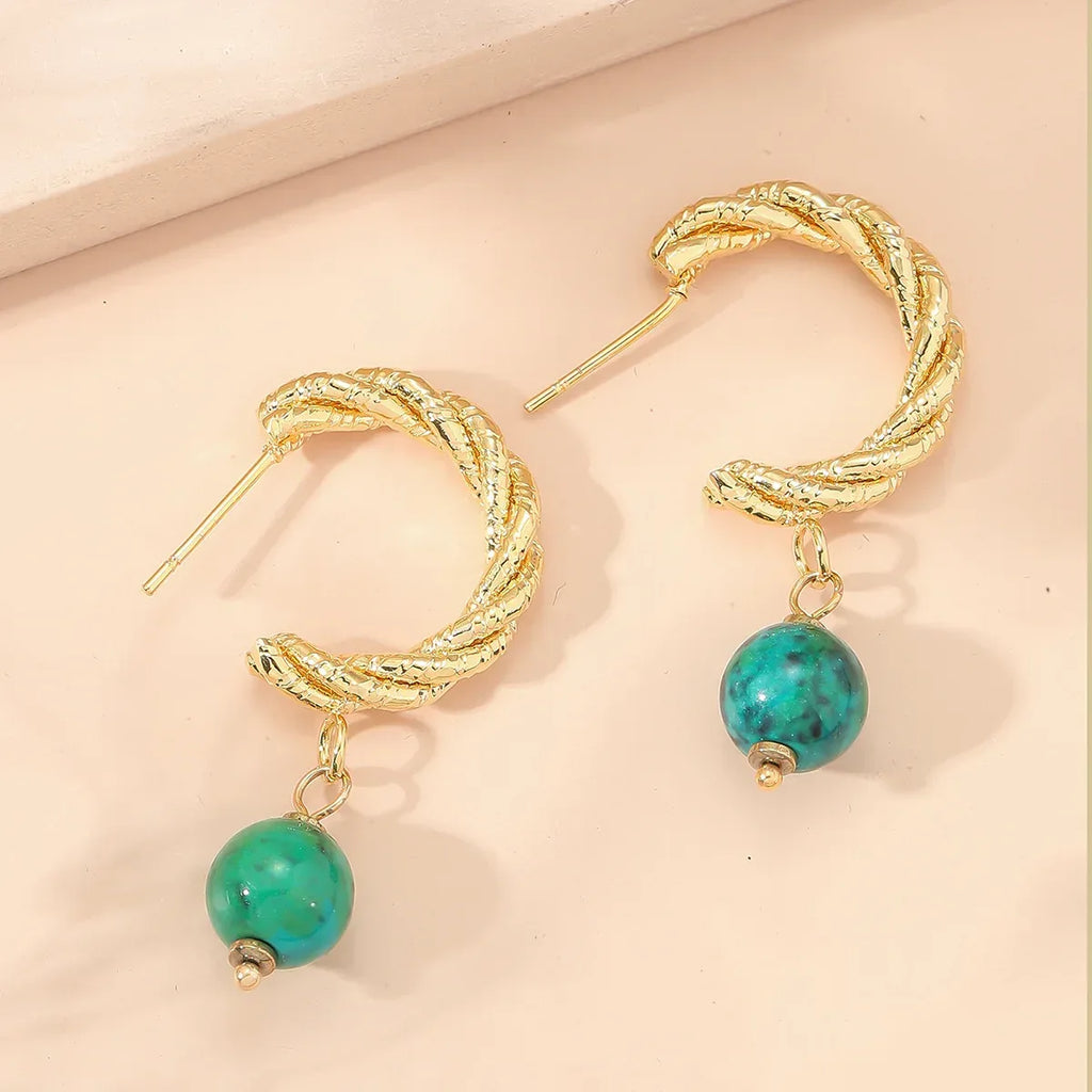Embossed Stainless Steel Earrings - Viexta