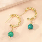 Embossed Stainless Steel Earrings - Viexta