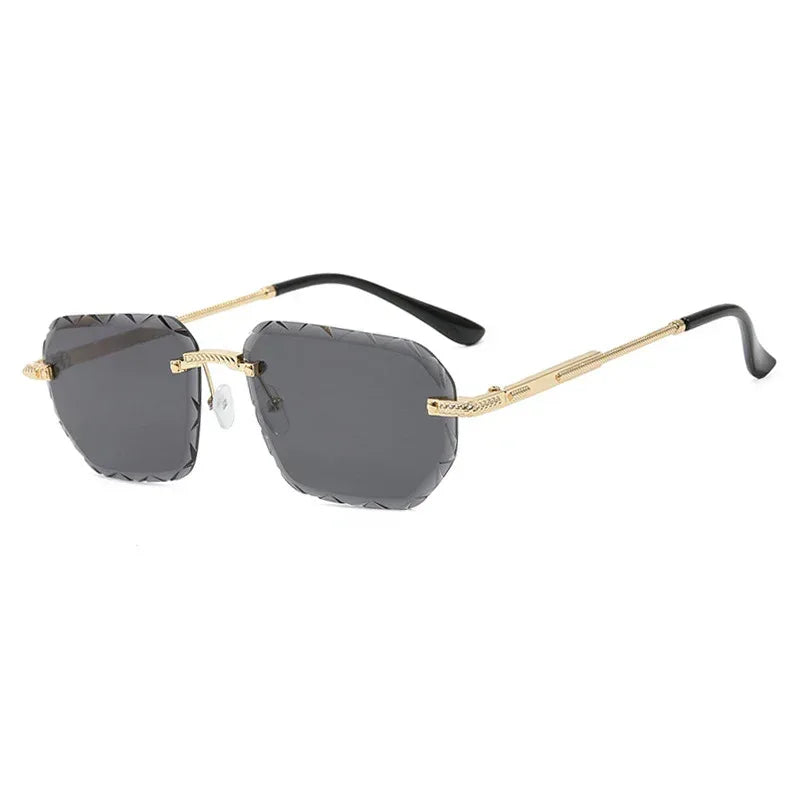 Frameless Trimming Square Sunglasses - Viexta
