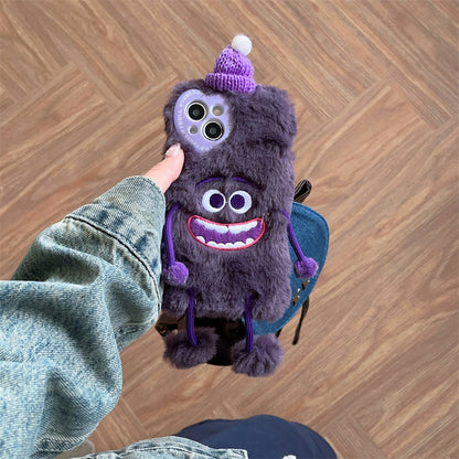 Cute Purple Plush iPhone Case