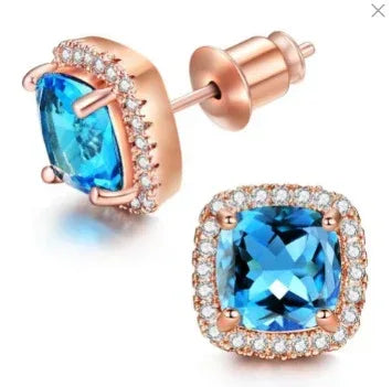 Korean-style Zircon Stud Earrings - Viexta