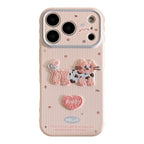 Shatter-Resistant Colored Striped Cat iPhone Case