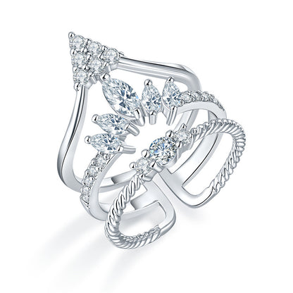 Exaggerated Layered Queen Ring