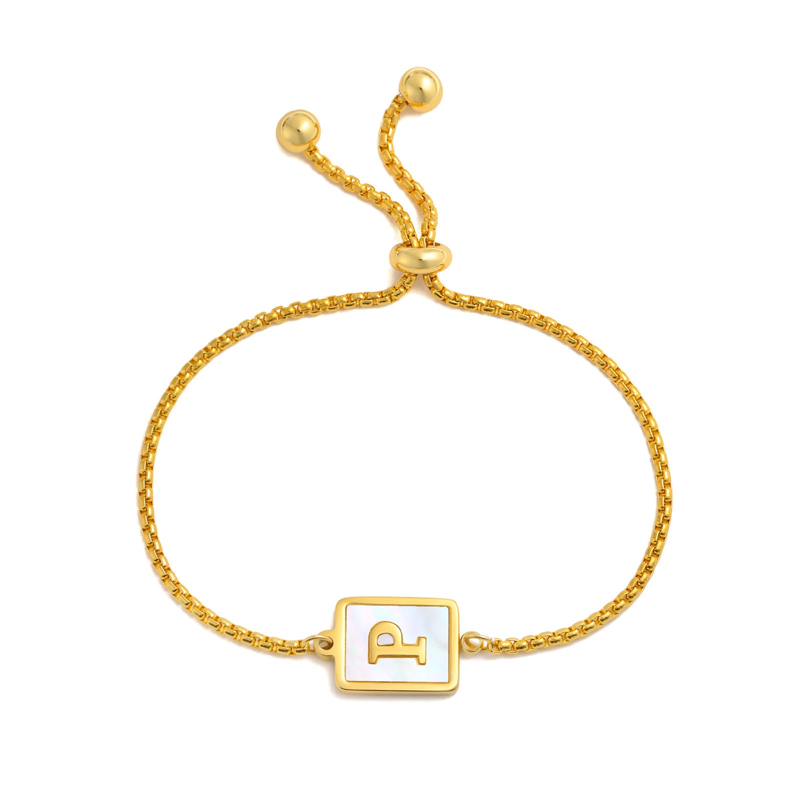 stainless-steel-english-letter-square-gold-bracelet