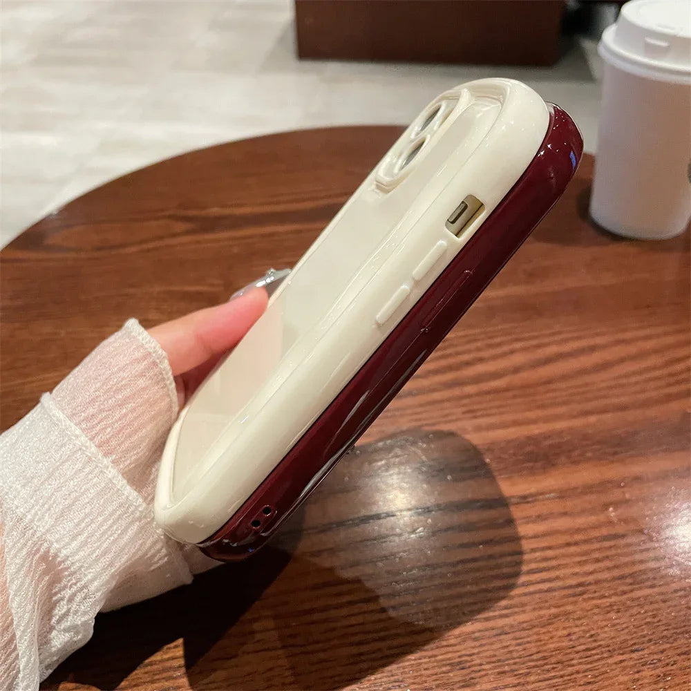 Versatile Solid Color Wave iPhone Case