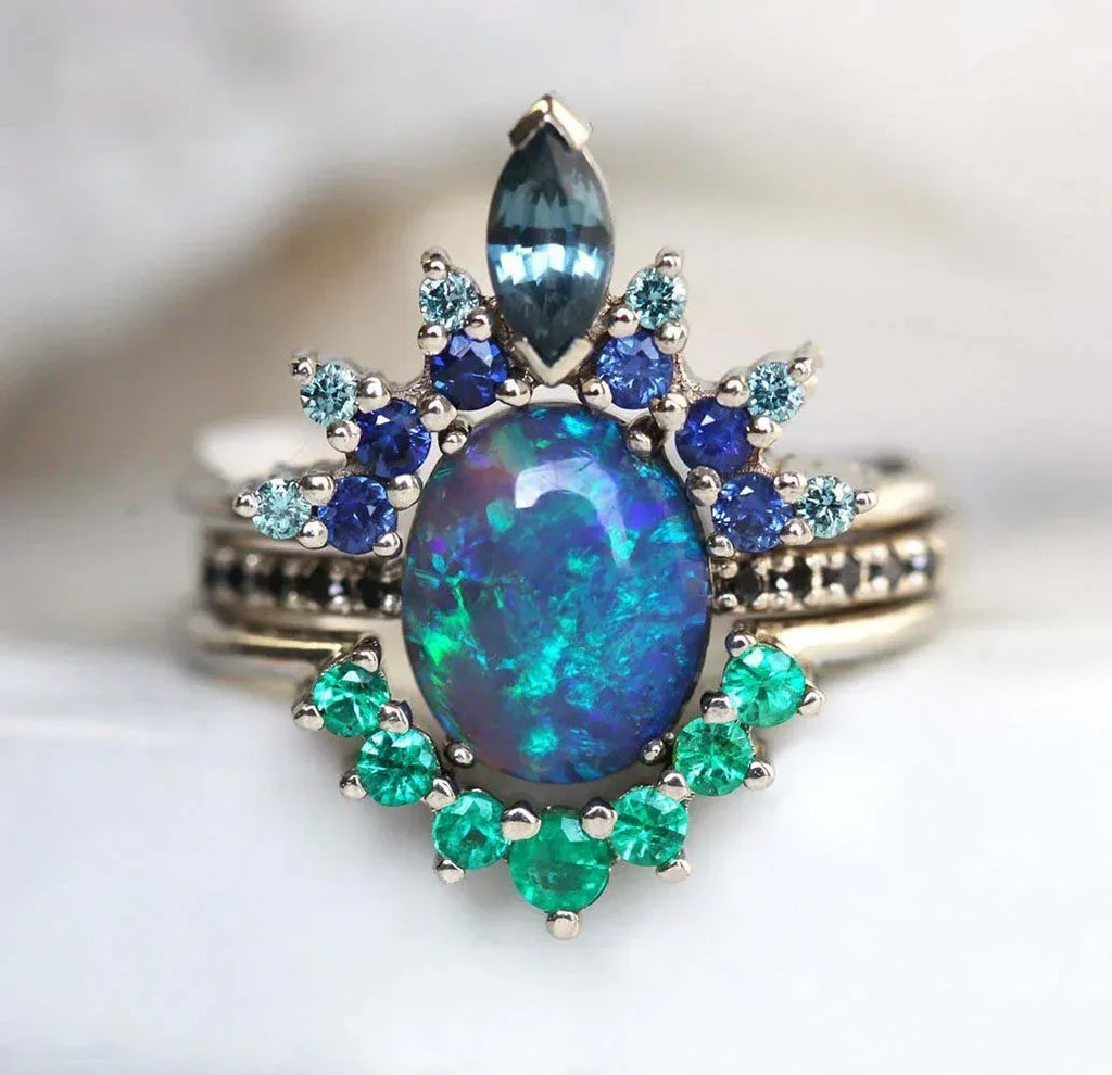 Peacock Blue Ring - Viexta