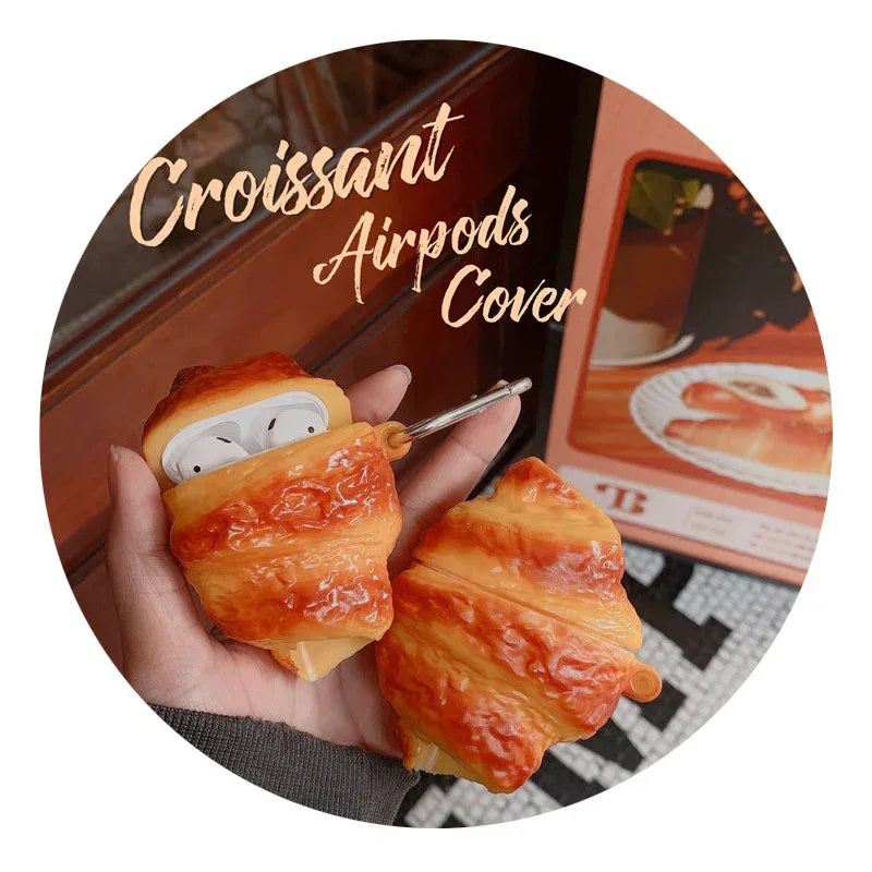 3D Croissant Silicone Airpods Case - Viexta