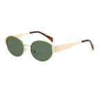 Women's Metal Retro Oval Sunglasses - Viexta