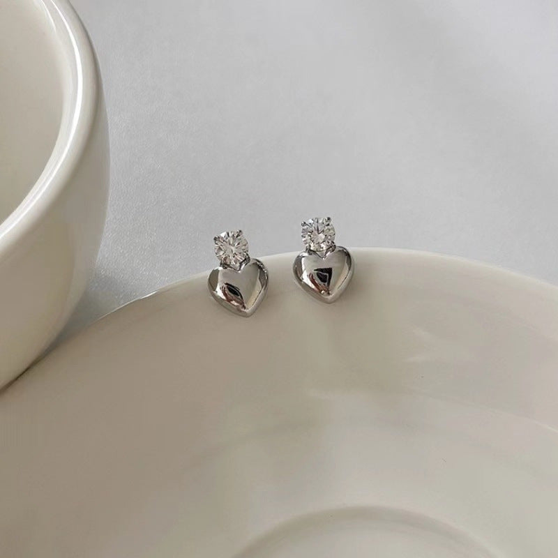 Rhinestone Love Women's Stud Earrings