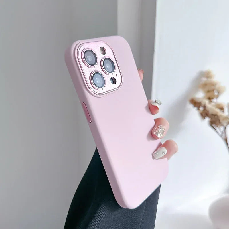 Metal Lens Protector Silicone IPhone case - Viexta