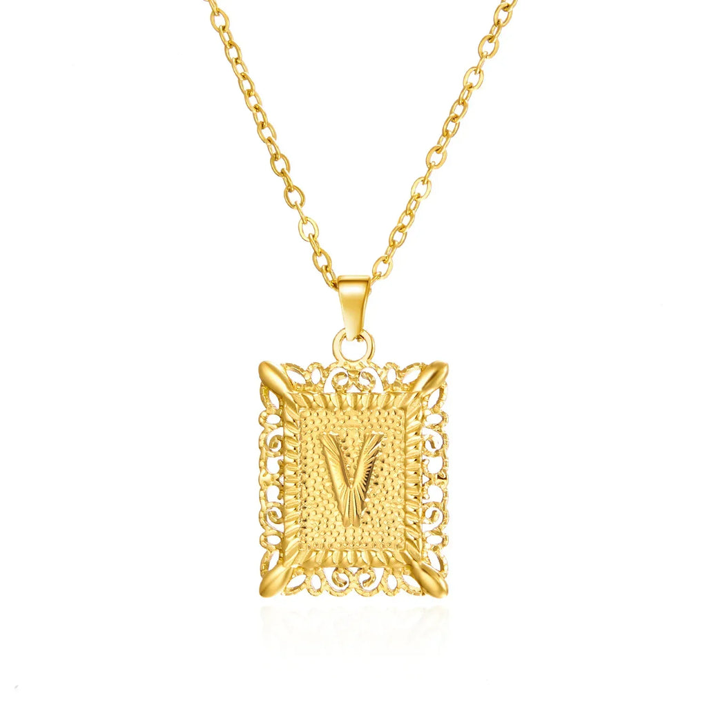 stainless-steel-initial-necklace - Viexta