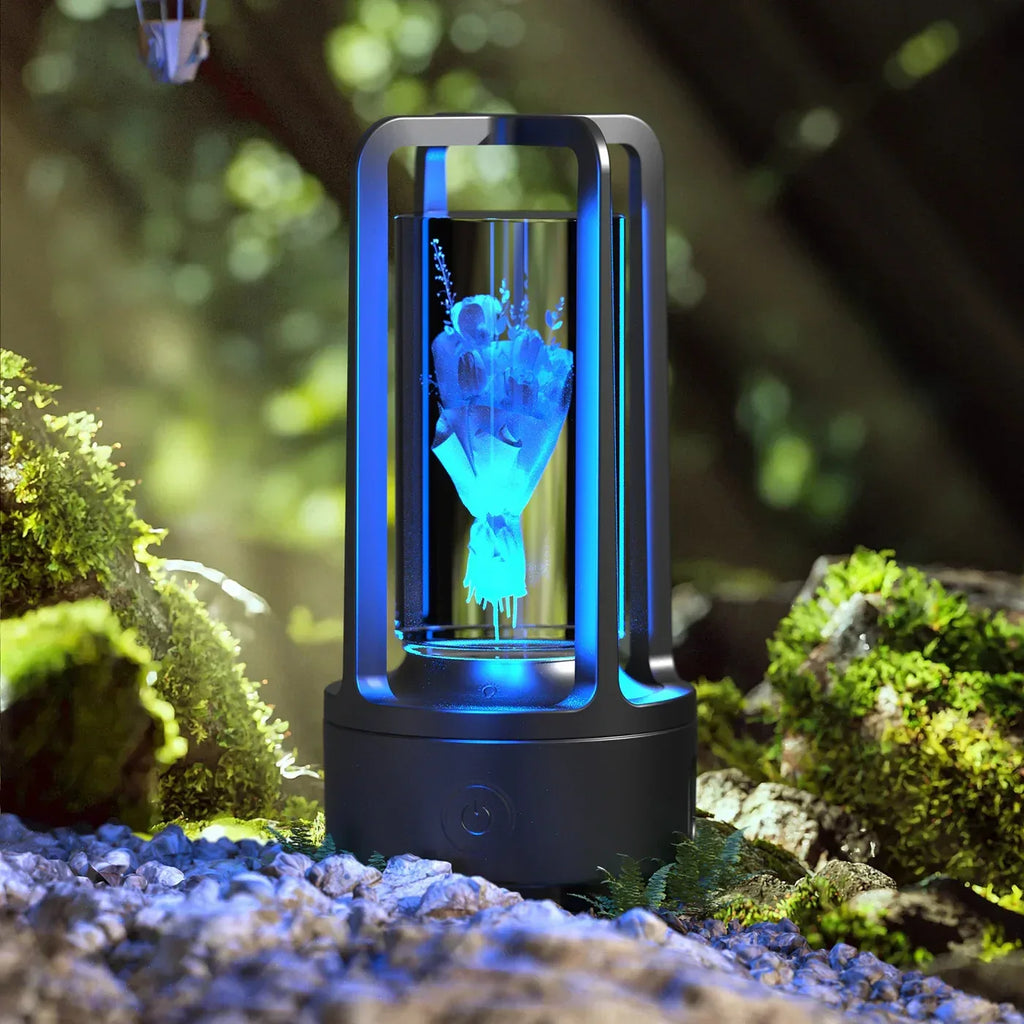 Creative 2 In 1 Audio Acrylic Crystal Lamp - Viexta