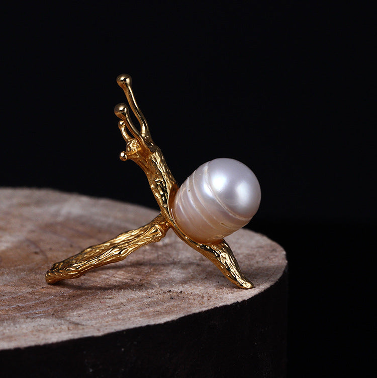 Snail Freshwater Pearl Ring