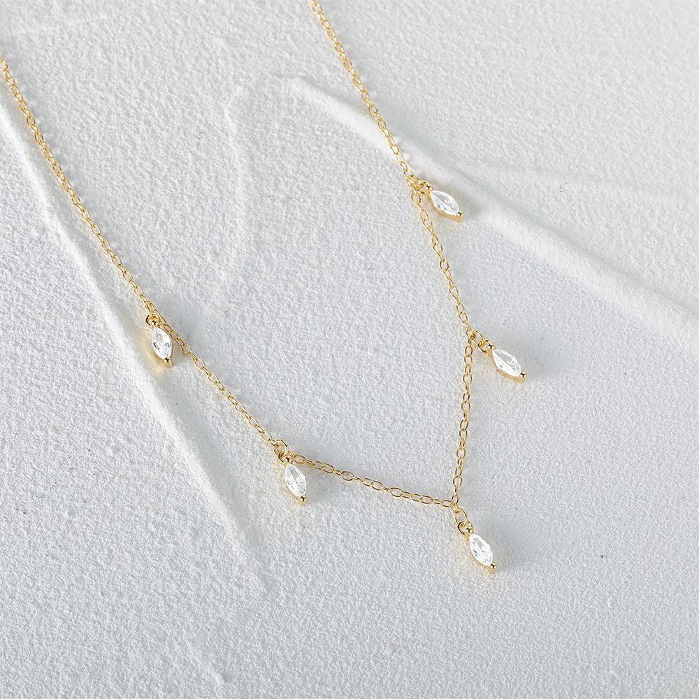 Twin Horse Eye Clavicle Necklace - Viexta