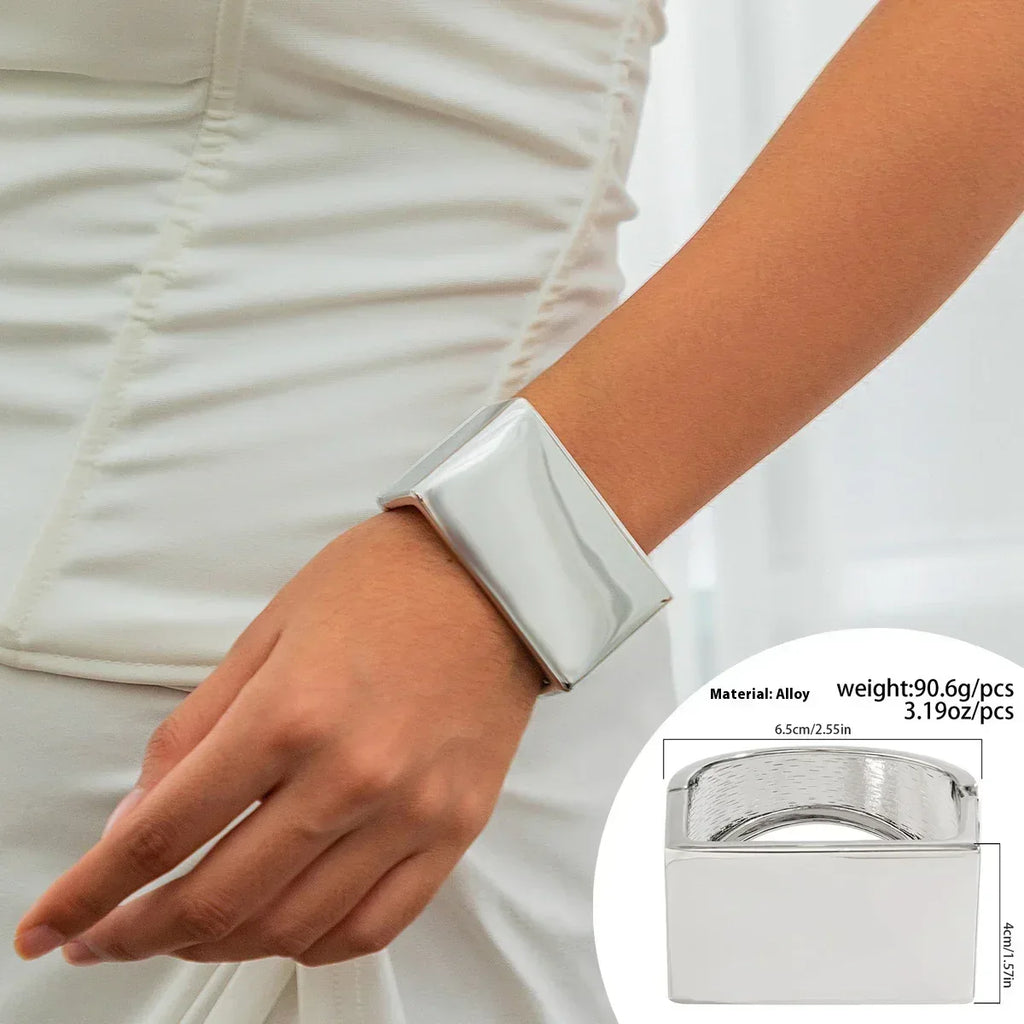 Irregular Glossy Wide Bracelet - Viexta