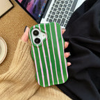 Niche Color-block Striped iPhone Case - Viexta