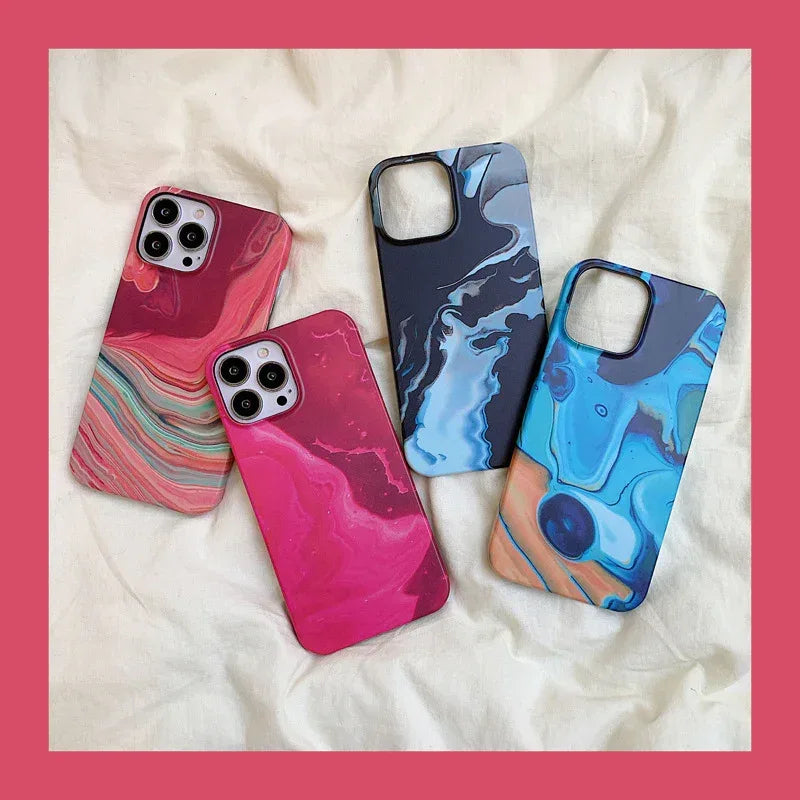 Water Sticker Marbling iPhone Case - Viexta