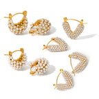 Fashion Hollowed-out Cabas Inlaid Rhinestone Earrings - Viexta