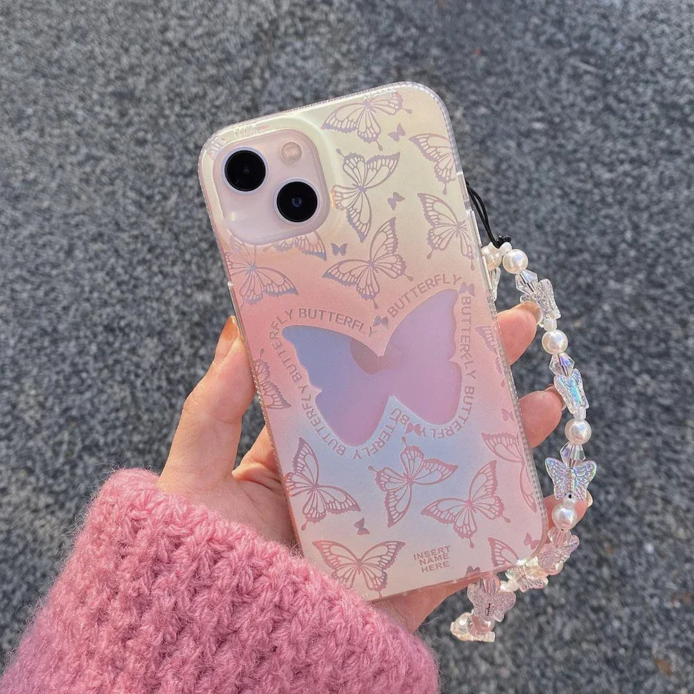 laser-gradient-butterfly-trendy-iphone-case - Viexta