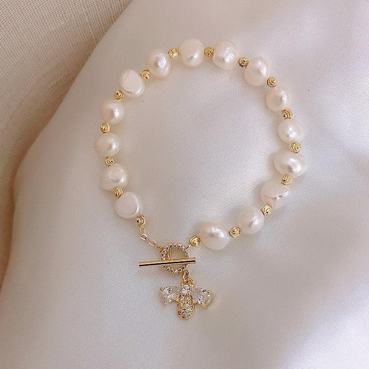 Women's Minimalist Pearl Bracelet - Viexta