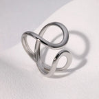 Minimalistic Personalized Gold-plated Open Ring - Viexta