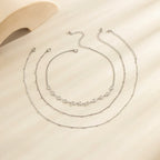 Princess Crystal Twin Clavicle Chain - Viexta