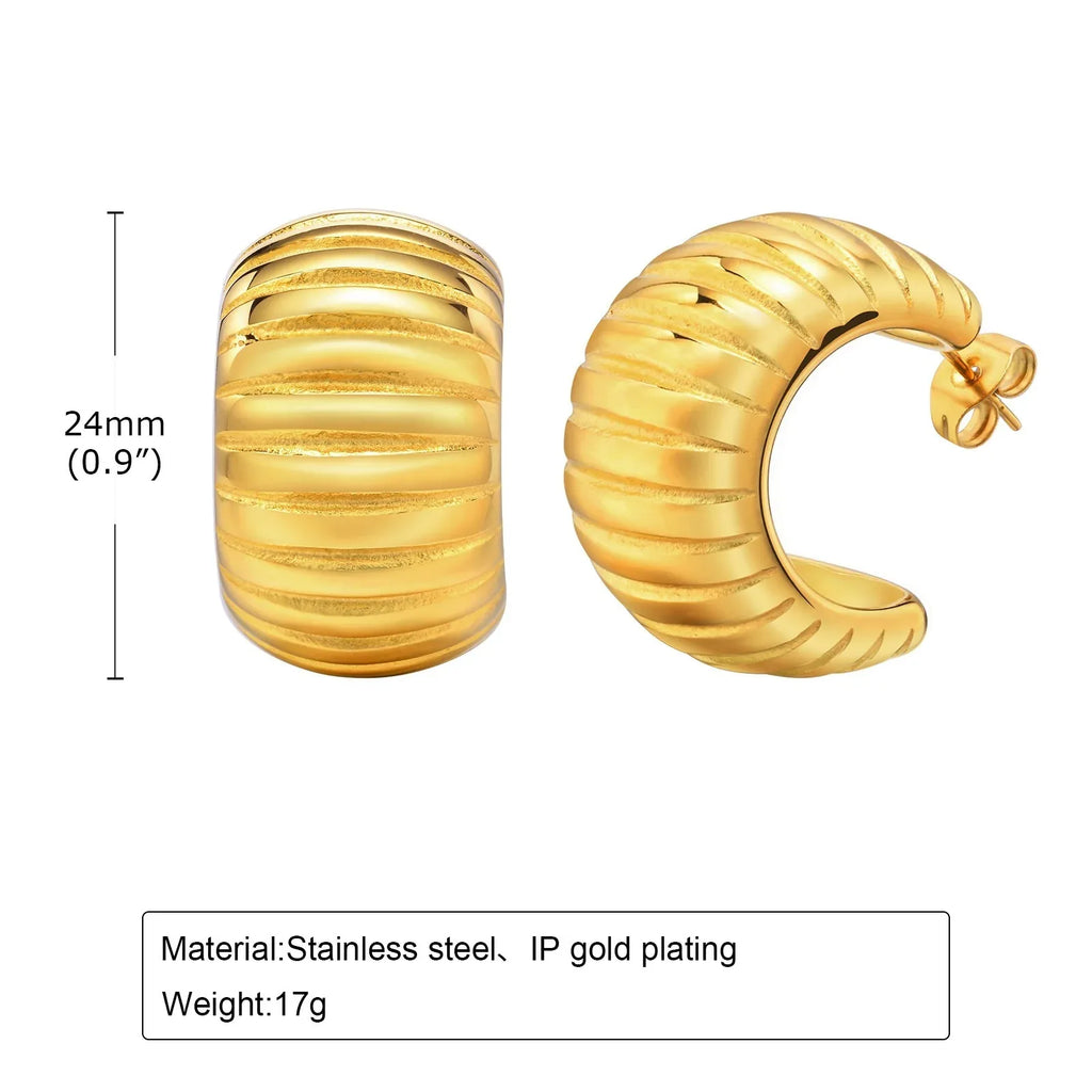 Elegant All-match Stainless Steel Earrings