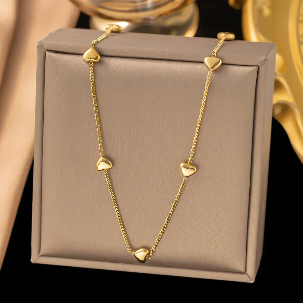 Titanium Peach Heart Bracelet& Neckwear - Viexta