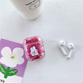 Cute Rabbit Quicksand Headphone Case Soft Shell - Viexta
