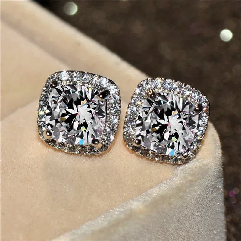 Korean-style Zircon Stud Earrings - Viexta