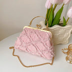 Denim Style Rhombus Clip Handbag - Viexta