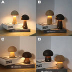 Wooden Cute Mushroom LED Night Light - Viexta