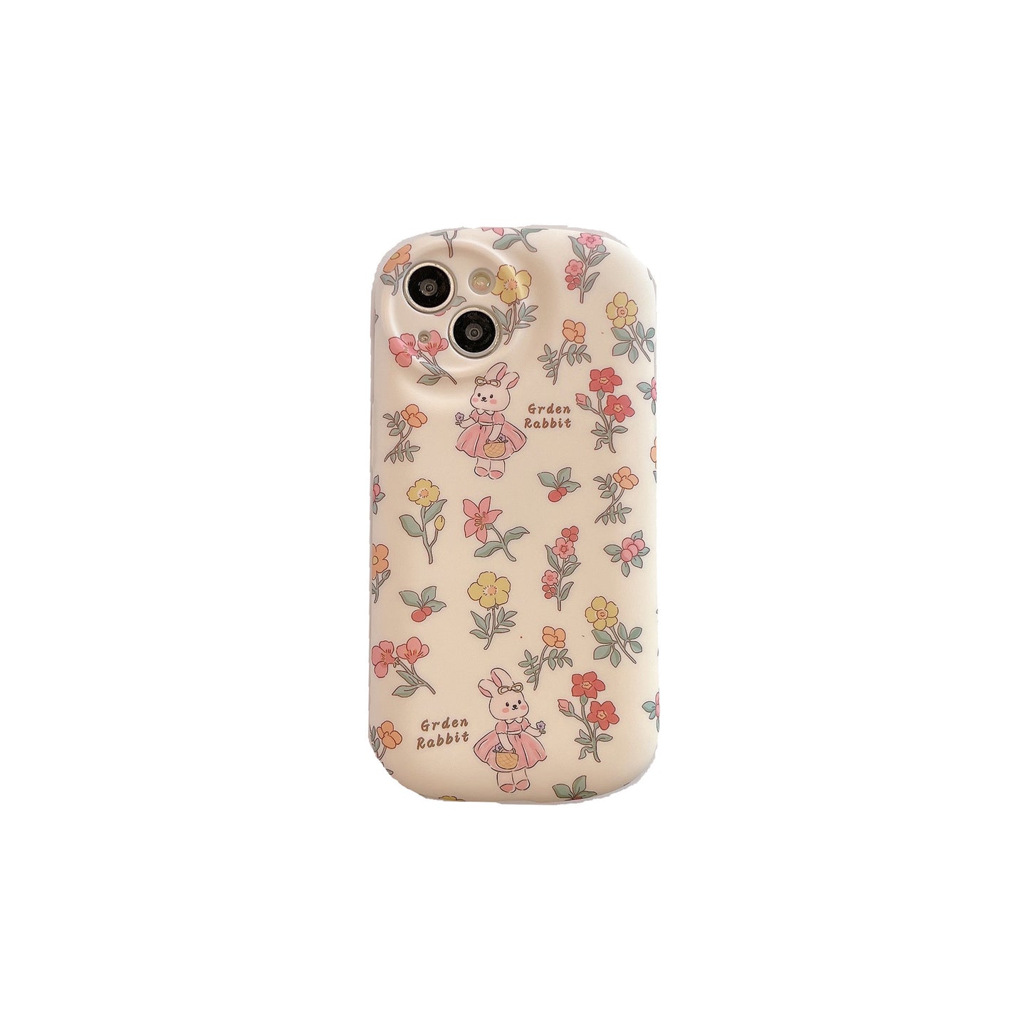 Floral Bunny Matte iPhone Case