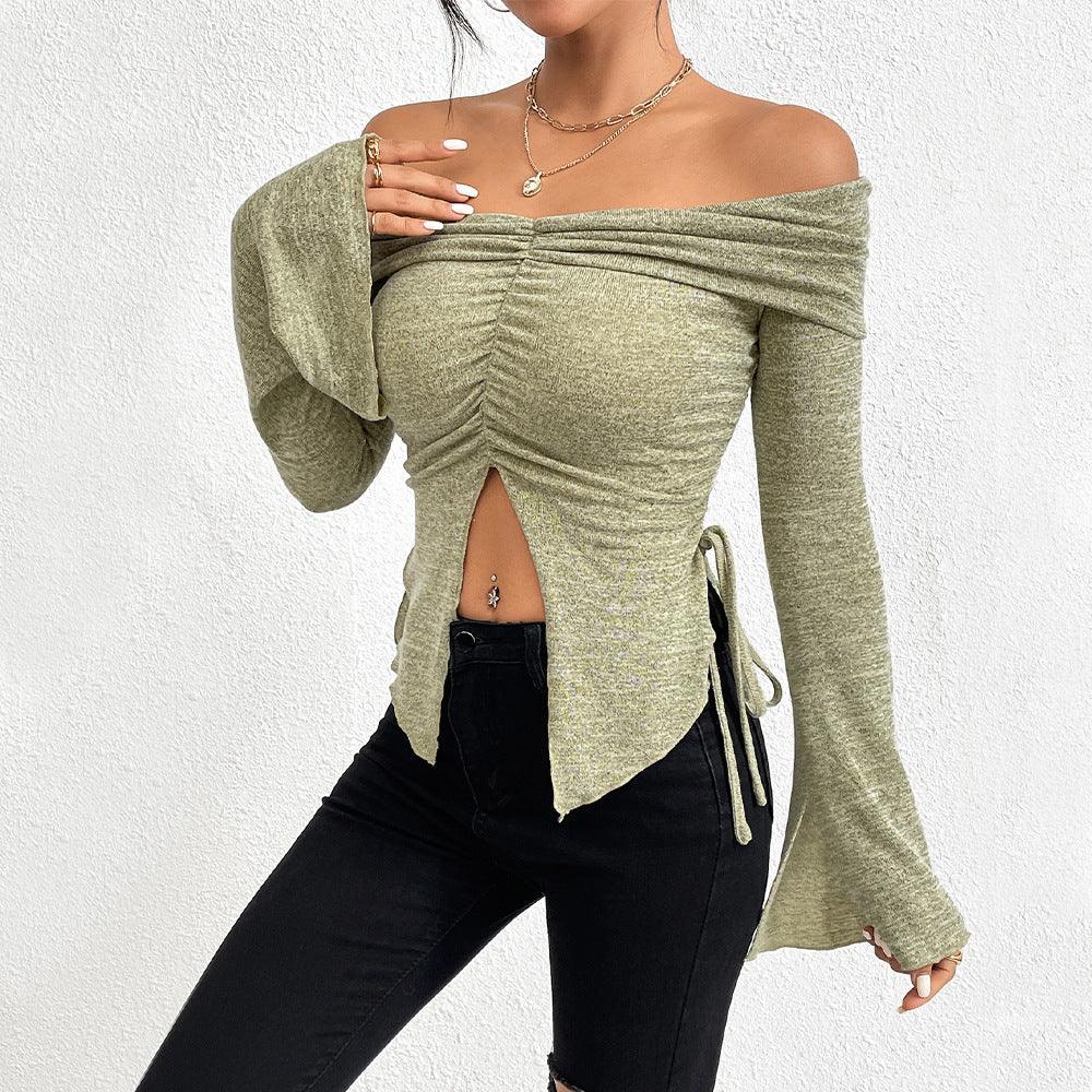 Women's Knitted T-shirt Fashion Tops - Viexta