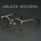 vintage-round-frame-glasses-frame-anti-blue-ray-plain-glasses - Viexta