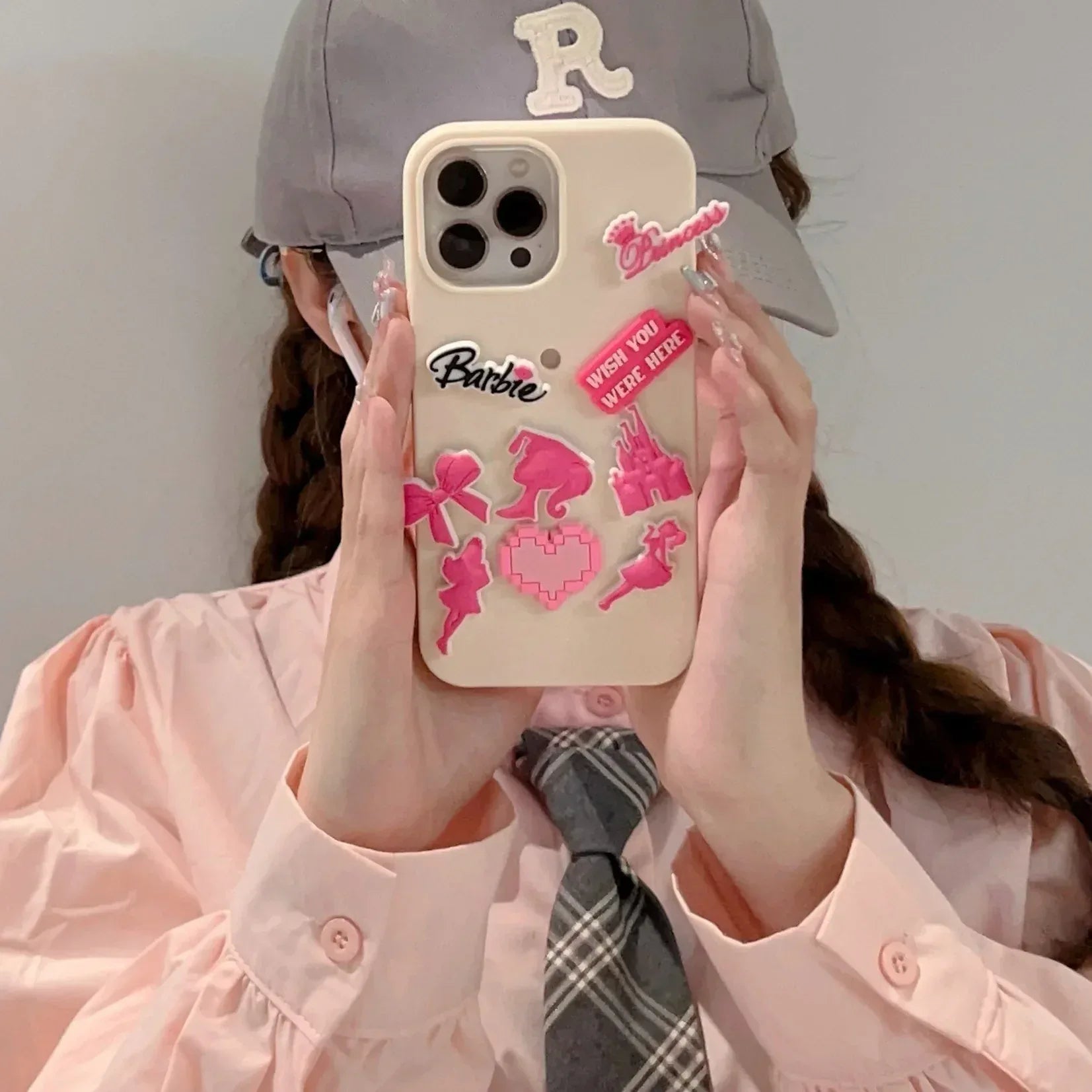 Shell DIY Love Heart Bow Tie iPhone Case - Viexta