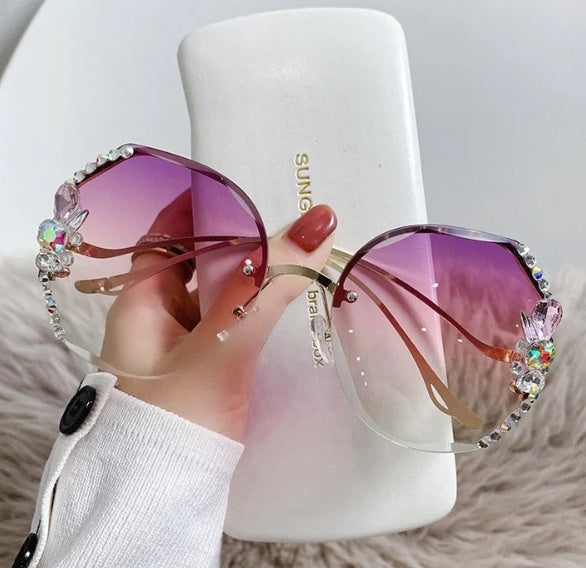 Rhinestone UV Resistant Sunglasses