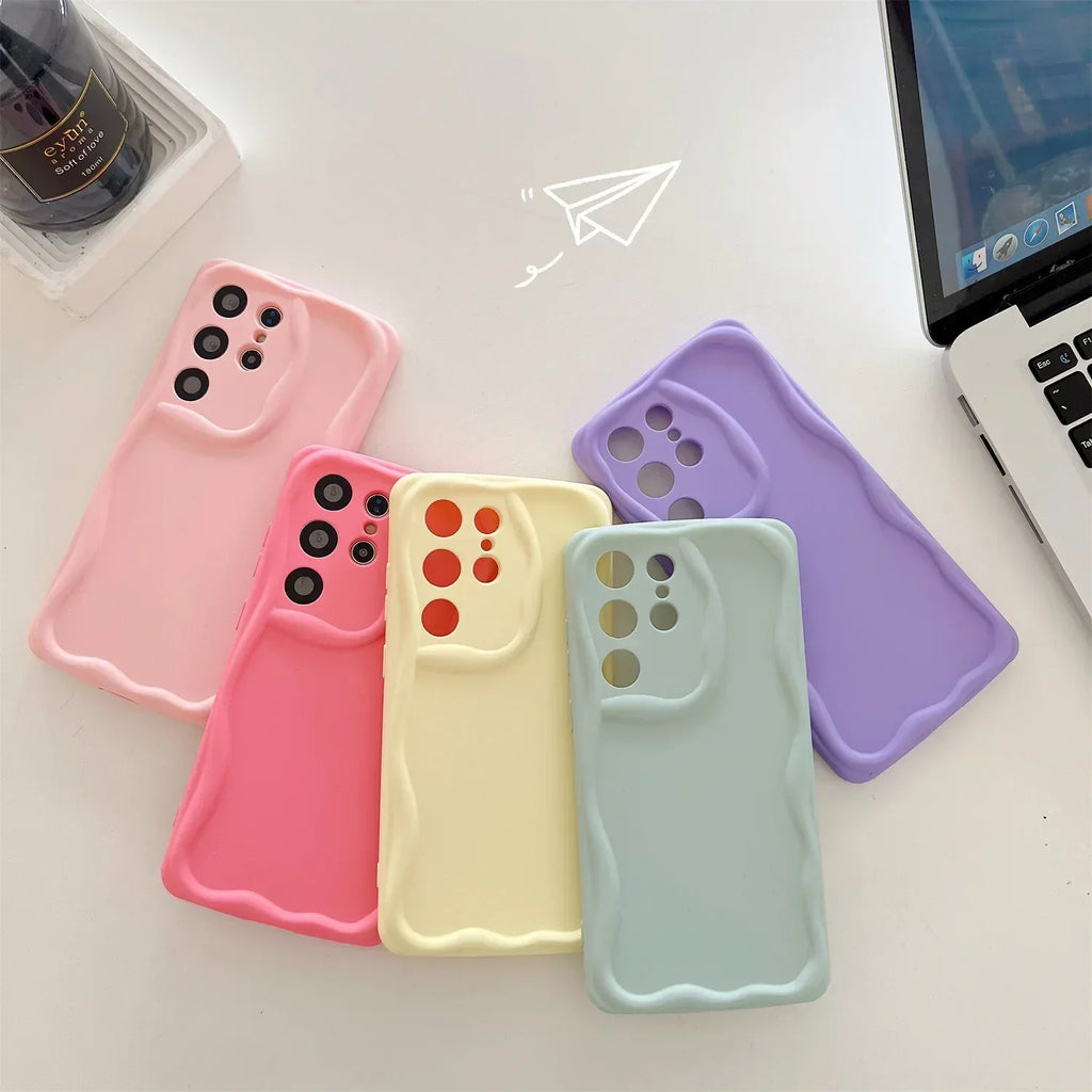 Cream Border Anti Drop Samsung Case - Viexta