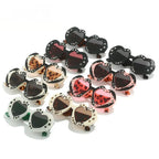 Diamond-Encrusted Heart-Shaped Sunglasses - Viexta