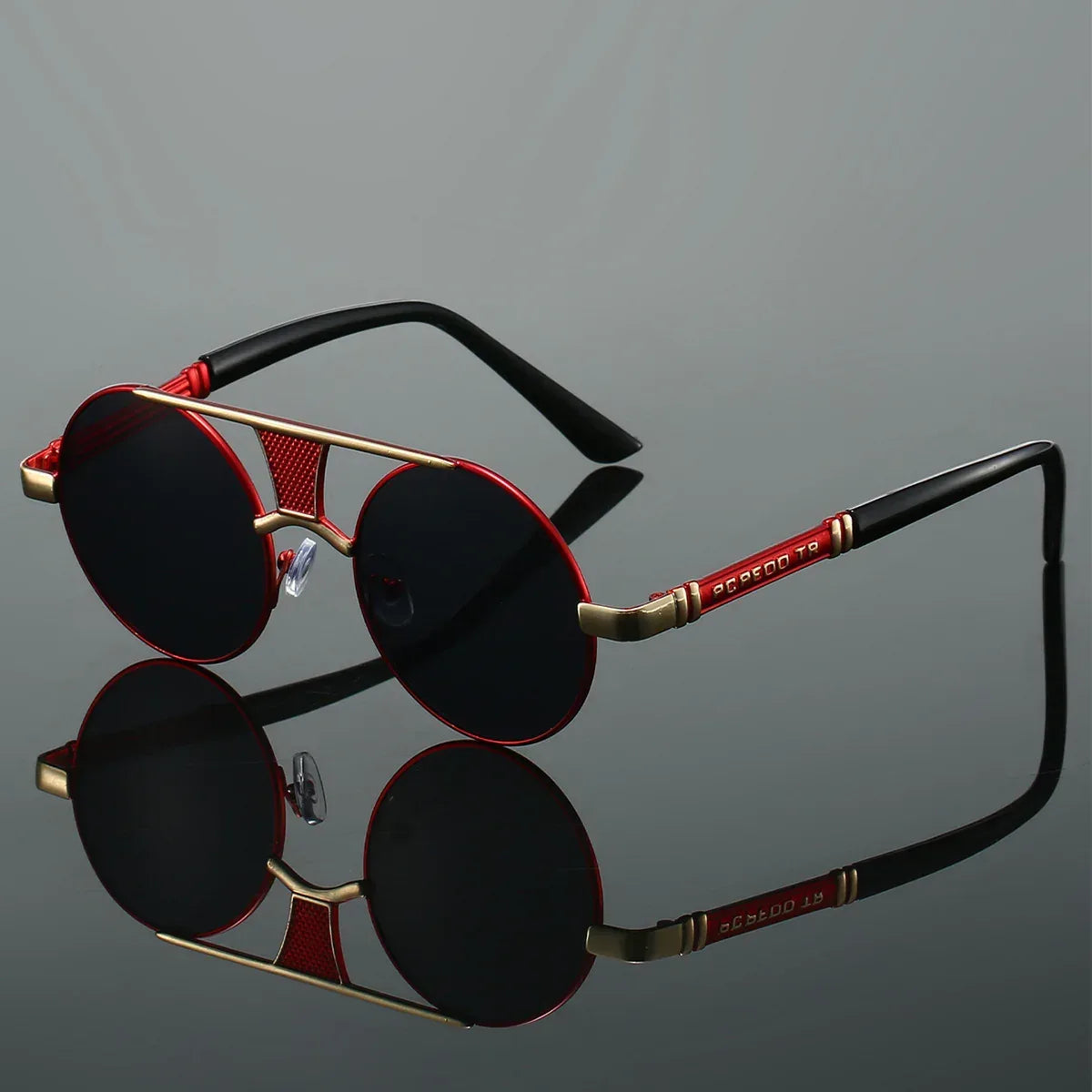 Men's Double Beam Round Frame Sunglasses - Viexta