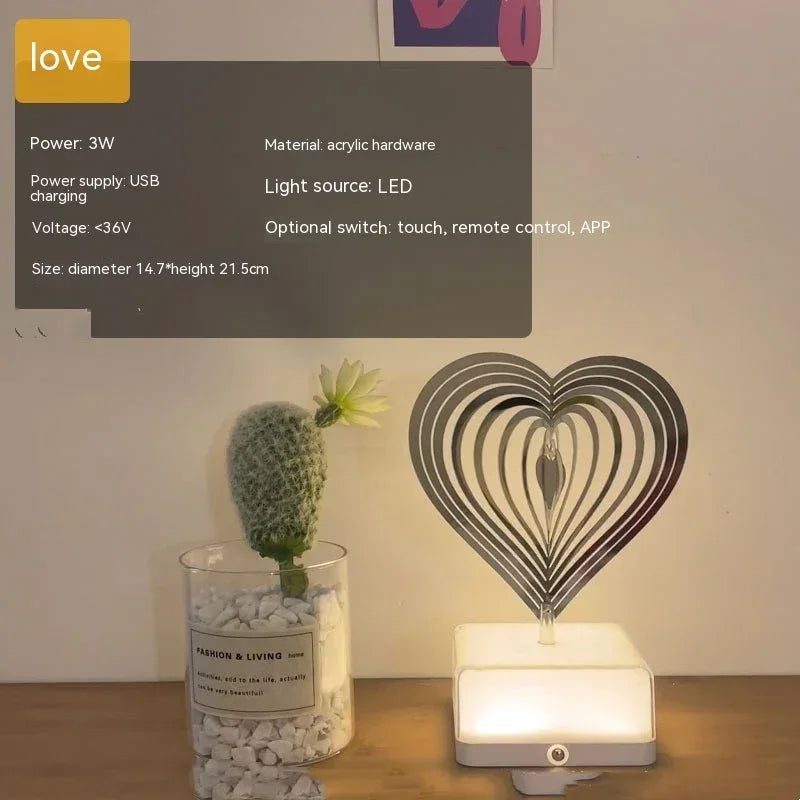 Three-dimensional Rotating Ambience Light Bedroom - Viexta