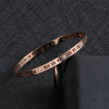 Roman Font Titanium Steel Bracelet - Viexta
