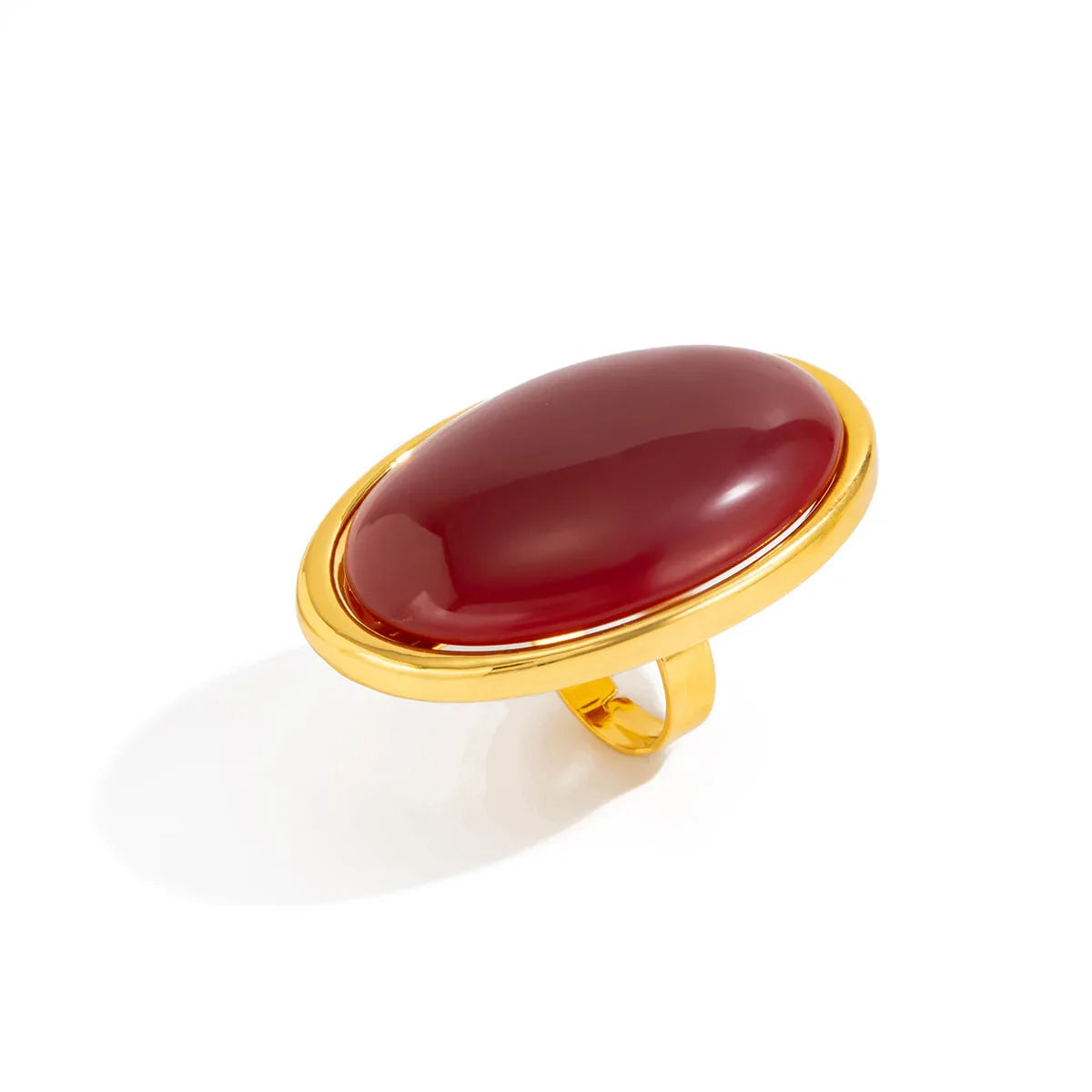 Metal Vintage Inlaid Gem Ring